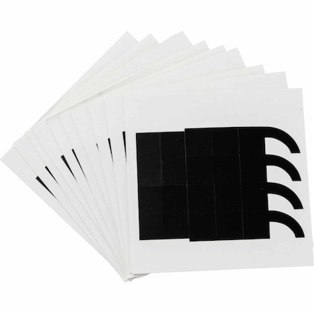 Brady Quik-Align 8200 Series Polyester 1 in Lbl Legend: Assorted Punctuation Black 10PK 8200P-PUN